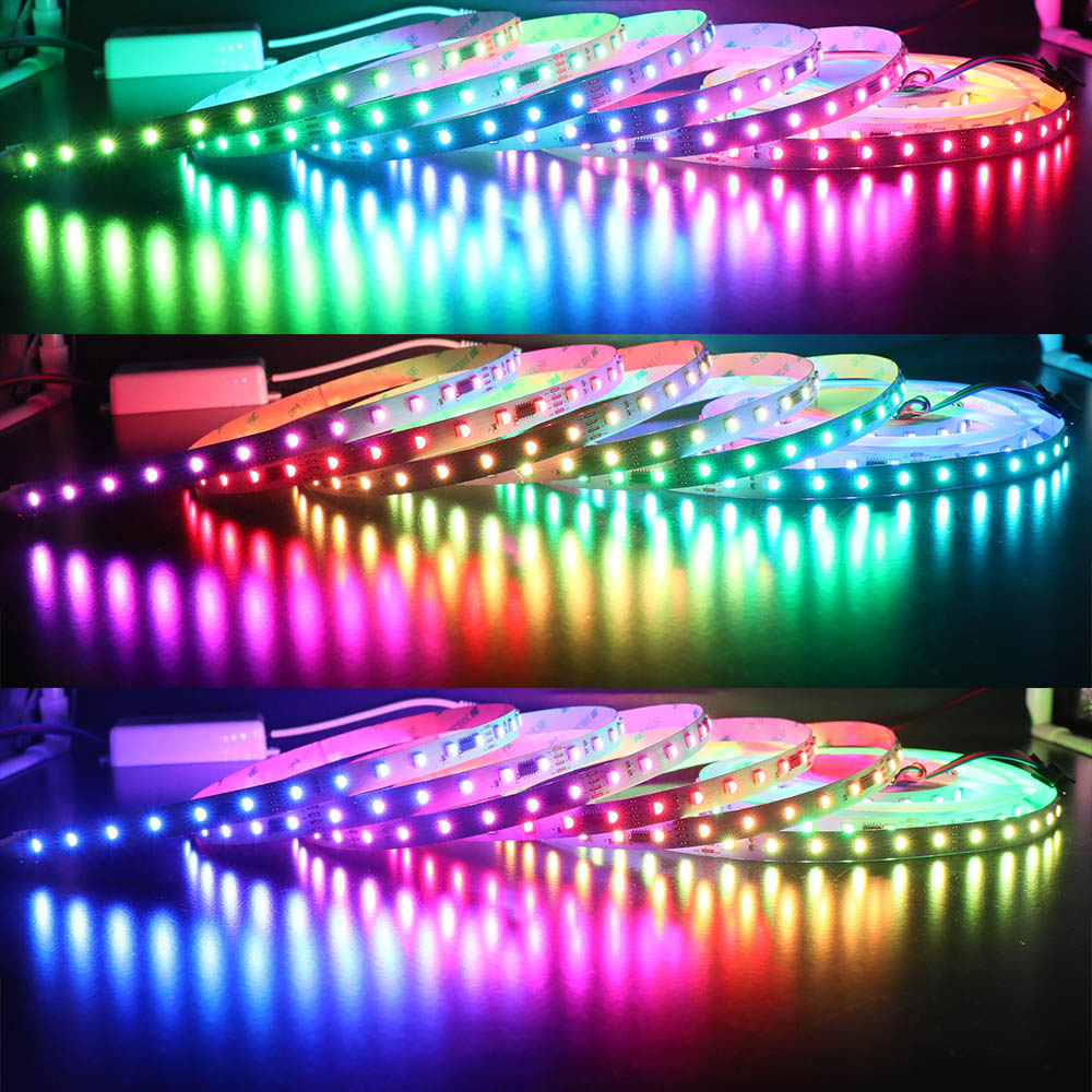 DC12/24V WS2814 External IC RGBW 16.4Ft 300LEDs Breakpoint Resume Addressable LED Strip Lights DC12/24V WS2814 External IC RGBW 16.4Ft 300LEDs Breakpoint Resume Addressable LED Strip Lights